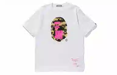 BAPE x UNDEFEATED Double Logo White Tee