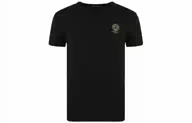 Versace V-Neck Logo T-Shirt Black