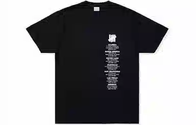 UNDEFEATED Crewneck Letter Print Tee Black
