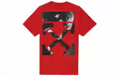 OFF-WHITE Painting Arrow Print Tee Red