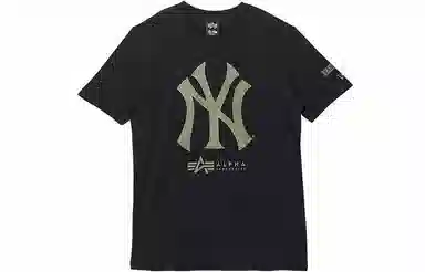 New Era x Alpha Industries x MLB Yankees Logo T-Shirt Black