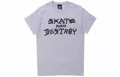 Thrasher Slogan Print T-Shirt Grey