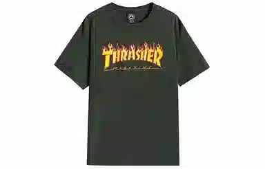 Thrasher Yellow Flame Logo T-Shirt