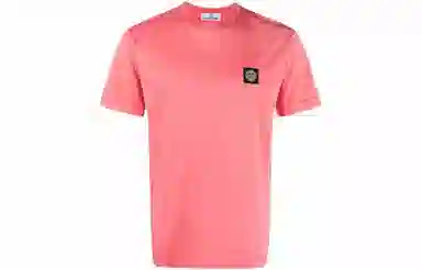 Stone Island Logo Crewneck T-Shirt Pink