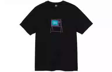 Stussy Rolling TV Print Short Sleeve T-Shirt T