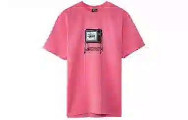 Stussy Rolling TV Print Short Sleeve T-Shirt T