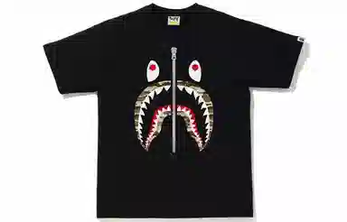 A BATHING APE Desert Camo Shark Tee