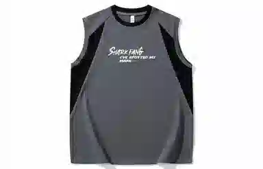 王者荣耀 澜鲨之猎刃款  美式复古圆领舒适基础款创意简约字母设计百搭校园学院风户外简约休闲宽松直筒透气无袖背心 男女同款