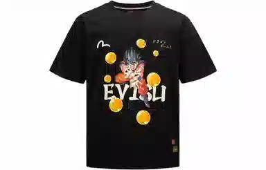 EVISU x Dragon Ball Z悟空 Print T-Shirt Black