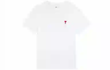 AMIPARIS De Coeur Embroidered Tee White