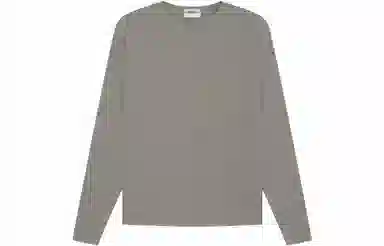 Fear of God Essentials Thermal Henley Long Sleeve Gray FlannelCharcoal T