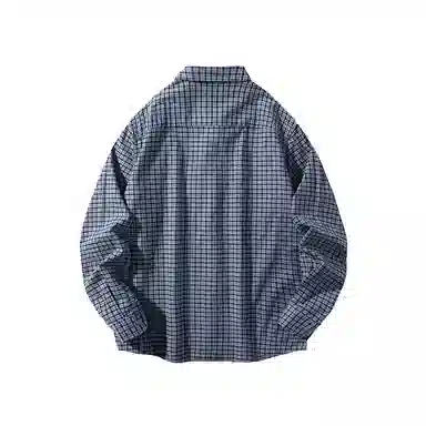 红蜻蜓 百搭通勤格子衬衣外穿叠穿基础款休闲纯棉磨毛外套衬衫 男女同款