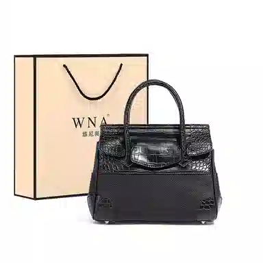 维尼奥 时尚通勤高级感铂金包百搭复古鳄鱼纹拼接女包休闲大气妈妈包 合成革 手提包单肩斜挎 常规 女款 多色