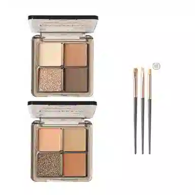 丽洁悠 四色眼影盘清冷舞台妆 亮泽修饰轮廓提亮肤色