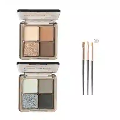 丽洁悠 四色眼影盘清冷舞台妆 亮泽修饰轮廓提亮肤色