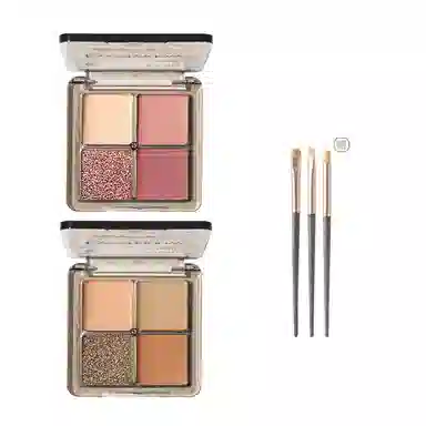 丽洁悠 四色眼影盘清冷舞台妆 亮泽修饰轮廓提亮肤色