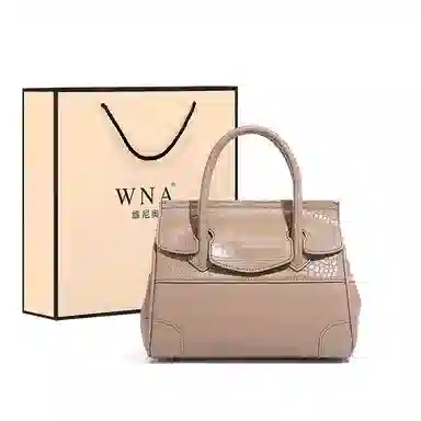 维尼奥 时尚通勤高级感铂金包百搭复古鳄鱼纹拼接女包休闲大气妈妈包 合成革 手提包单肩斜挎 常规 女款 多色