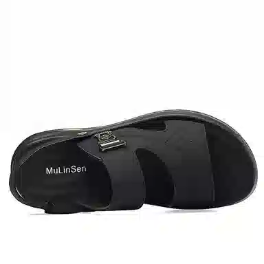 木林森 头层牛皮 舒适时尚 潮流休闲 沙滩凉鞋 男款