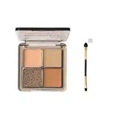 丽洁悠 四色眼影盘清冷舞台妆 亮泽修饰轮廓提亮肤色