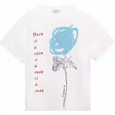 Lanvin Poeme Rose Print Tee