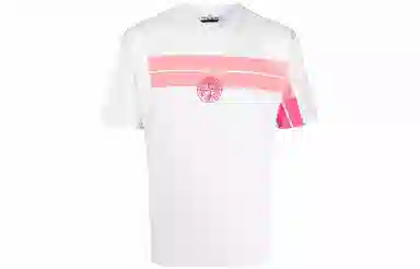 Stone Island SS22 Striped Logo T-Shirt White