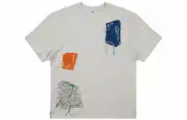 ADER ERROR Ivory Patch Design T-Shirt