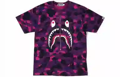 A BATHING APE Color Camo Shark Tee