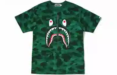 A BATHING APE Color Camo Shark Tee