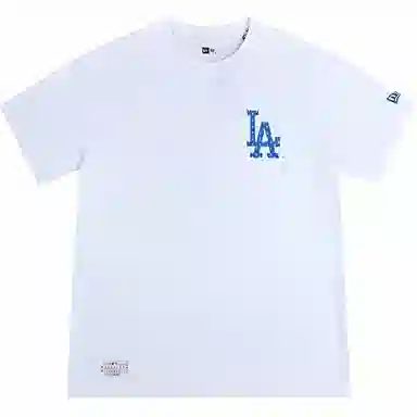 New Era MLB Los Angeles Dodgers Classic LA Print T-Shirt White