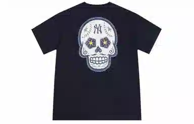 New Era MLB Yankees Skull Print Tee Navy