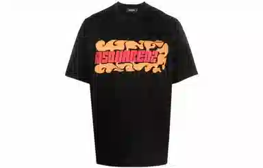 DSQUARED 2 SS22 Wave Logo Slouch T