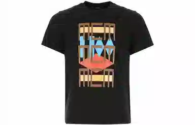 MCM SS21 Sequin Print T-Shirt Black