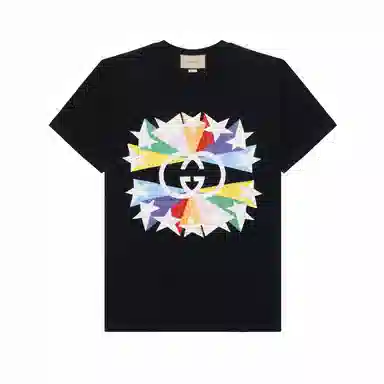 Gucci Interlocking G Star Logo T-Shirt Black