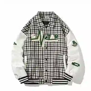 轻迎  简约宽松港风翻领棒球服 男款
