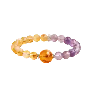 色菲尔 九紫离火 新中式精致轻奢时尚百搭简约高级感 日常通勤学生#好运 黄水晶 手串 女款