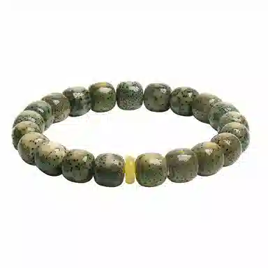 木盛缘 【顺丰包邮天官赐福】阴皮高密原生态石玉料蛇年招财绿幽灵佛珠平步青云金榜题名财源滚滚#好运 星月菩提 手串 男女同款情侣款