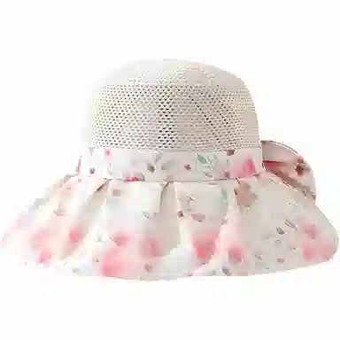 杨同学 【大沿遮阳】旅游 显脸小 防晒 折叠 太阳 聚酯纤维 渔夫帽 女款