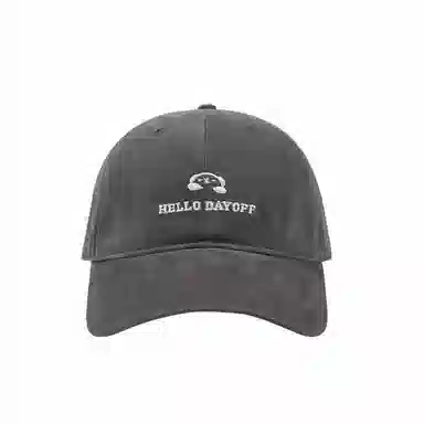 祎步康 简约刺绣显白大头围 韩版氛围感显脸小帽子 棉 鸭舌帽 男女同款情侣款