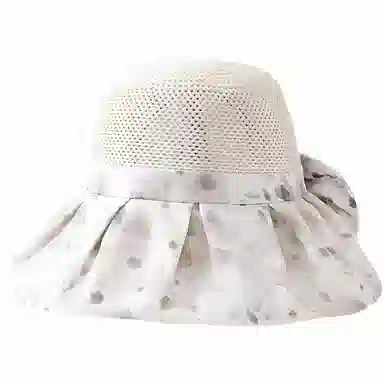 杨同学 【大沿遮阳】旅游 显脸小 防晒 折叠 太阳 聚酯纤维 渔夫帽 女款