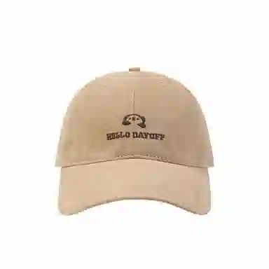 祎步康 简约刺绣显白大头围 韩版氛围感显脸小帽子 棉 鸭舌帽 男女同款情侣款