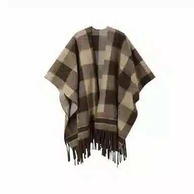 北极绒 时尚保暖复古格纹流苏百搭高级感潮流两用外搭 披肩 男女同款情侣款