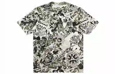 Palace FW21 Sticker Pack T-Shirt BlackWhiteT