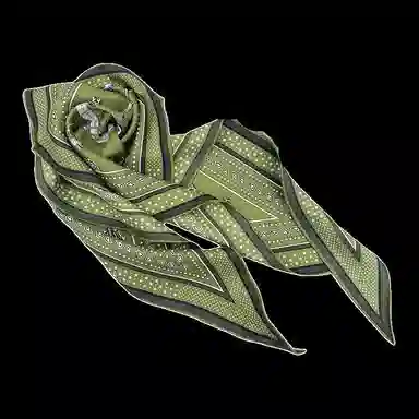 山一丸 春秋季钥匙款真丝斜纹绸菱形巾桑蚕丝搭衬衫护颈时尚通勤 丝巾 女款