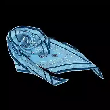 山一丸 春秋季钥匙款真丝斜纹绸菱形巾桑蚕丝搭衬衫护颈时尚通勤 丝巾 女款