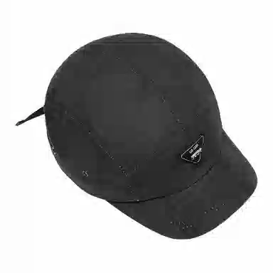 山一丸 韩版短帽水洗檐春夏户外遮阳帽复古时尚三角标 棉 鸭舌帽 男女同款情侣款