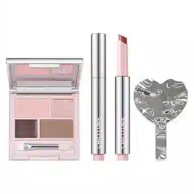 稚优泉 唇蜜卧蚕盘彩妆套装 易上色细闪自然玻璃唇持久镜面