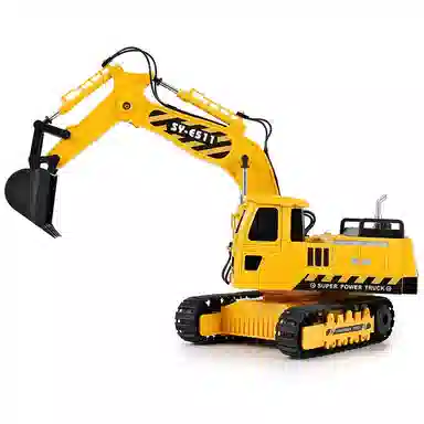 欧洛伊 遥控挖掘机可充电 四驱工程车电动 玩具