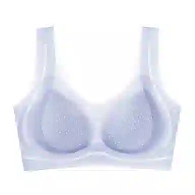 波波女神 小胸聚拢上托提拉收副乳调整型果冻乳胶学生简约百搭运动透气舒适薄款背心内衣春夏文胸 女款 单件装