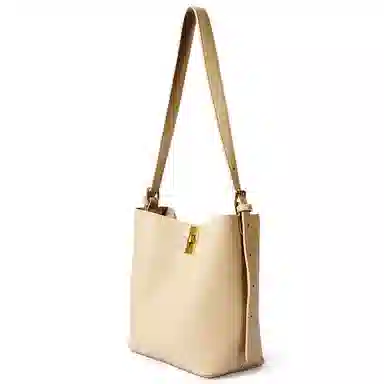 都宝路 软皮百搭韩系水桶包子母托特包 合成革 单肩包 常规 女款 黄色/黑色