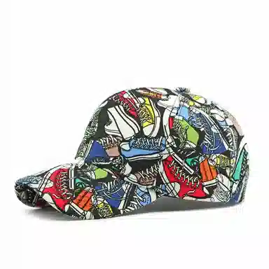 尚先生 高级印花帽子 棉 鸭舌帽 男女同款情侣款